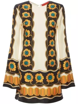 La DoubleJ шелковое платье мини Supremes Swing, нейтральный цвет