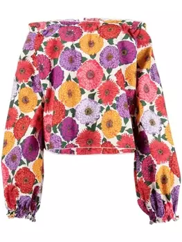 La DoubleJ топ с объемными рукавами, нейтральный цвет