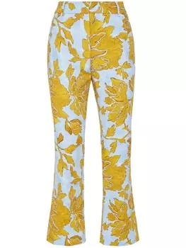 La DoubleJ укороченные брюки с цветочным принтом 24/7, желтый