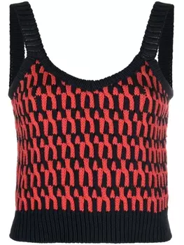 La DoubleJ укороченный топ Winset без рукавов, синий