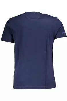 La Martina Элегантная хлопковая футболка с шикарным мужским принтом, синий