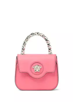 La medusa mini розовая женская кожаная сумка через плечо Versace