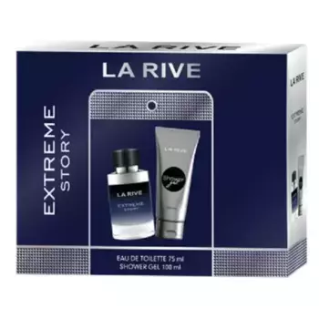 La Rive Extreme Story Gift Set Edt 75ml And 100ml Shower Gel - New