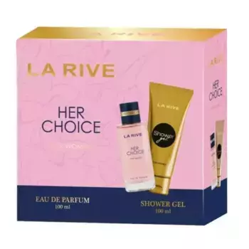 La Rive Her Choice Edp Gift Set 100ml Perfume + 100ml Shower Gel - New & Original!