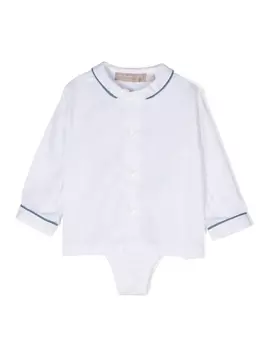 La Stupenderia боди с контрастной отделкой, белый