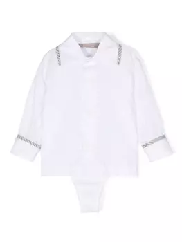 La Stupenderia боди с контрастной отделкой, белый