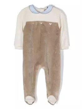 La Stupenderia боди с воротником, нейтральный цвет