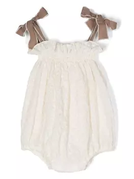 La Stupenderia боди с вышивкой, нейтральный цвет