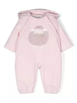 La Stupenderia дутый ромпер с искусственным мехом, розовый