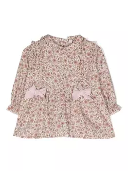 La Stupenderia floral-print cotton blouse, розовый
