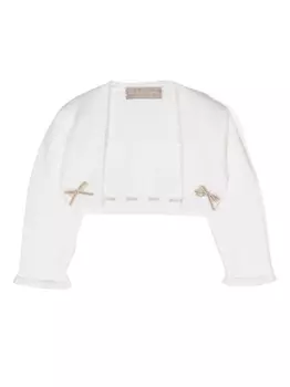 La Stupenderia кардиган с бантом, белый