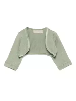 La Stupenderia кардиган с бархатной отделкой, зеленый