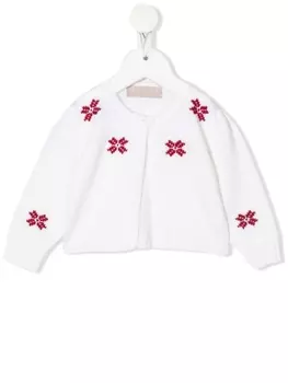 La Stupenderia кардиган с цветочным принтом, белый