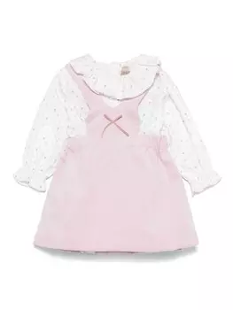 La Stupenderia комплект для новорожденного с цветочным принтом, розовый