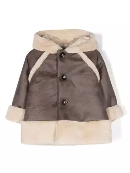 La Stupenderia куртка с капюшоном и флисовой подкладкой, коричневый