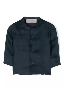 La Stupenderia льняная рубашка с рукавами три четверти, синий