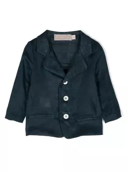 La Stupenderia льняной однобортный пиджак, синий