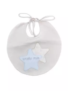 La Stupenderia нагрудник с вышитой надписью, серый