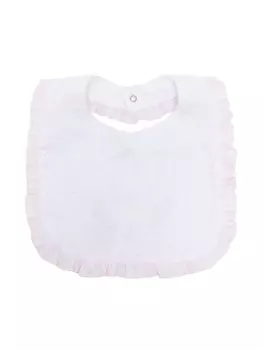 La Stupenderia нагрудник в горох с оборками, белый