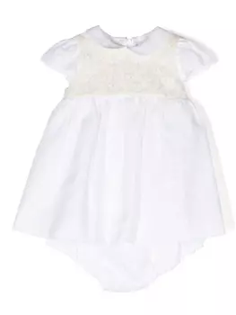 La Stupenderia платье с цветочной вышивкой, белый