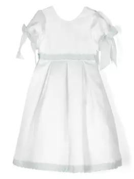 La Stupenderia платье с отделкой в технике кроше и бантом, синий