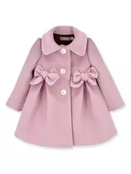 La Stupenderia плиссированное пальто с бантом, розовый