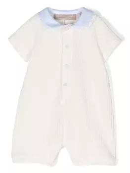 La Stupenderia полупрозрачный ромпер с кружевом, белый