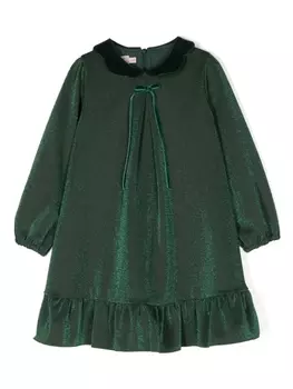 La Stupenderia расклешенное платье с блестками, зеленый