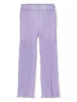 La Stupenderia расклешенные брюки со сборками, фиолетовый