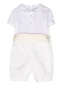 La Stupenderia ромпер с закругленным воротником, белый