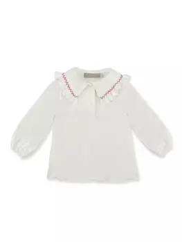 La Stupenderia рубашка поло с вышивкой, белый