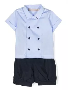 La Stupenderia шорты с манжетами на пуговицах, синий