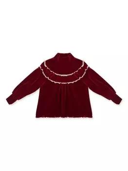 La Stupenderia велюровая блузка, красный