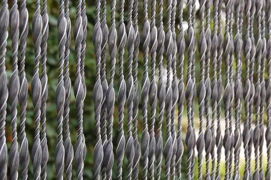 La Tenda BARI 1 XL полосатая штора антрацит, размеры: 120 x 230 см, серый