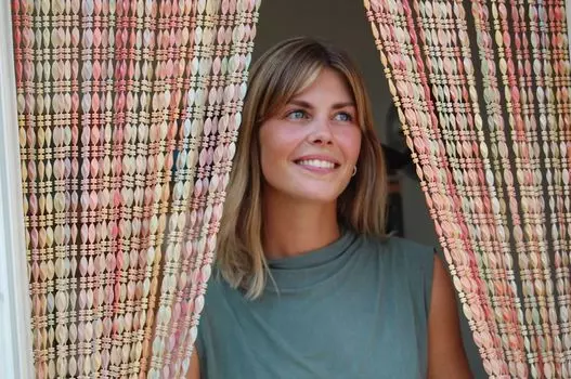 La Tenda GENOA Гардина из 3 бусин разноцветная, размеры: 100 x 230 см, серый