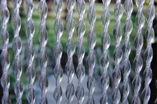 La Tenda RIVA 1 XL прозрачная занавеска в полоску, размеры: 120 x 230 см., серый