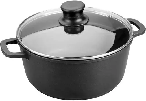 LACOR 25816 Сковорода со стеклянной крышкой 16 см, литой алюминий