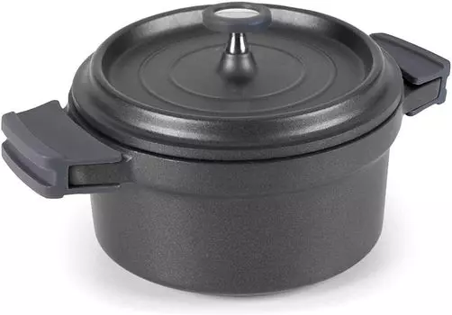 LACOR 25929 черная жаровня 28 см, литой алюминий