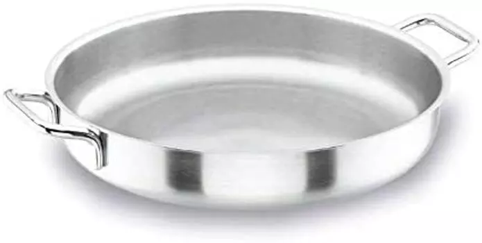 Lacor 50624W PLAT Paella Сковорода 24 см, максимальный диаметр 24 см, нержавеющая сталь, подходит для индукционных плит