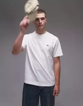 Lacoste – белая футболка с логотипом
