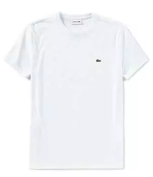 Lacoste Big & Tall Pima Хлопковая трикотажная футболка с короткими рукавами, белый