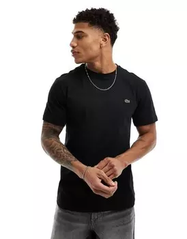 Lacoste – черная футболка из крокодиловой кожи