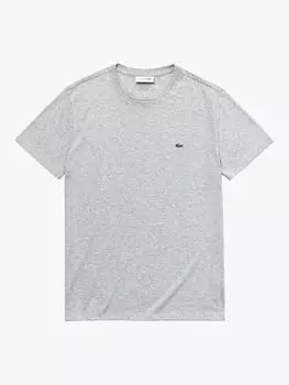 Lacoste Classic Хлопковая футболка Pima с круглым вырезом, CCA Argent Chine