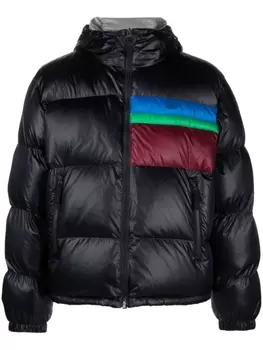 Lacoste двусторонний пуховик с капюшоном, синий