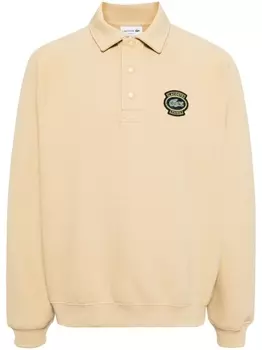 Lacoste джемпер с воротником поло и вышитым логотипом, желтый