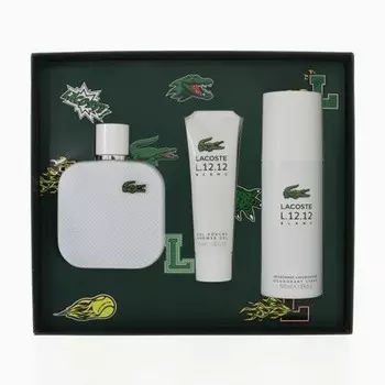 Lacoste Eau De Lacoste L.12.12 Blanc Подарочный набор из 3 предметов 3,3 унции
