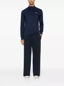Lacoste футболка с длинными рукавами и нашивкой-логотипом, синий