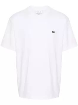 Lacoste футболка с нашивкой-логотипом, белый