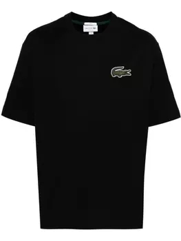 Lacoste футболка с нашивкой-логотипом, черный