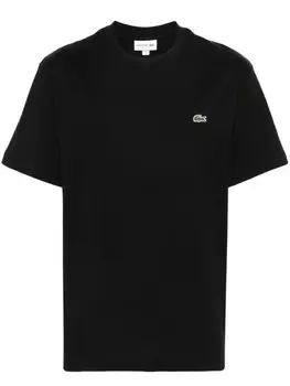 Lacoste футболка с нашивкой-логотипом, черный